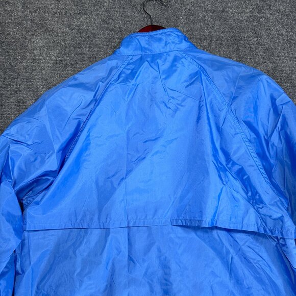 Lands End Jacket Womens Medium  Blue Lightweight Full Zip Pockets Logo Nylon - Picture 7 of 7